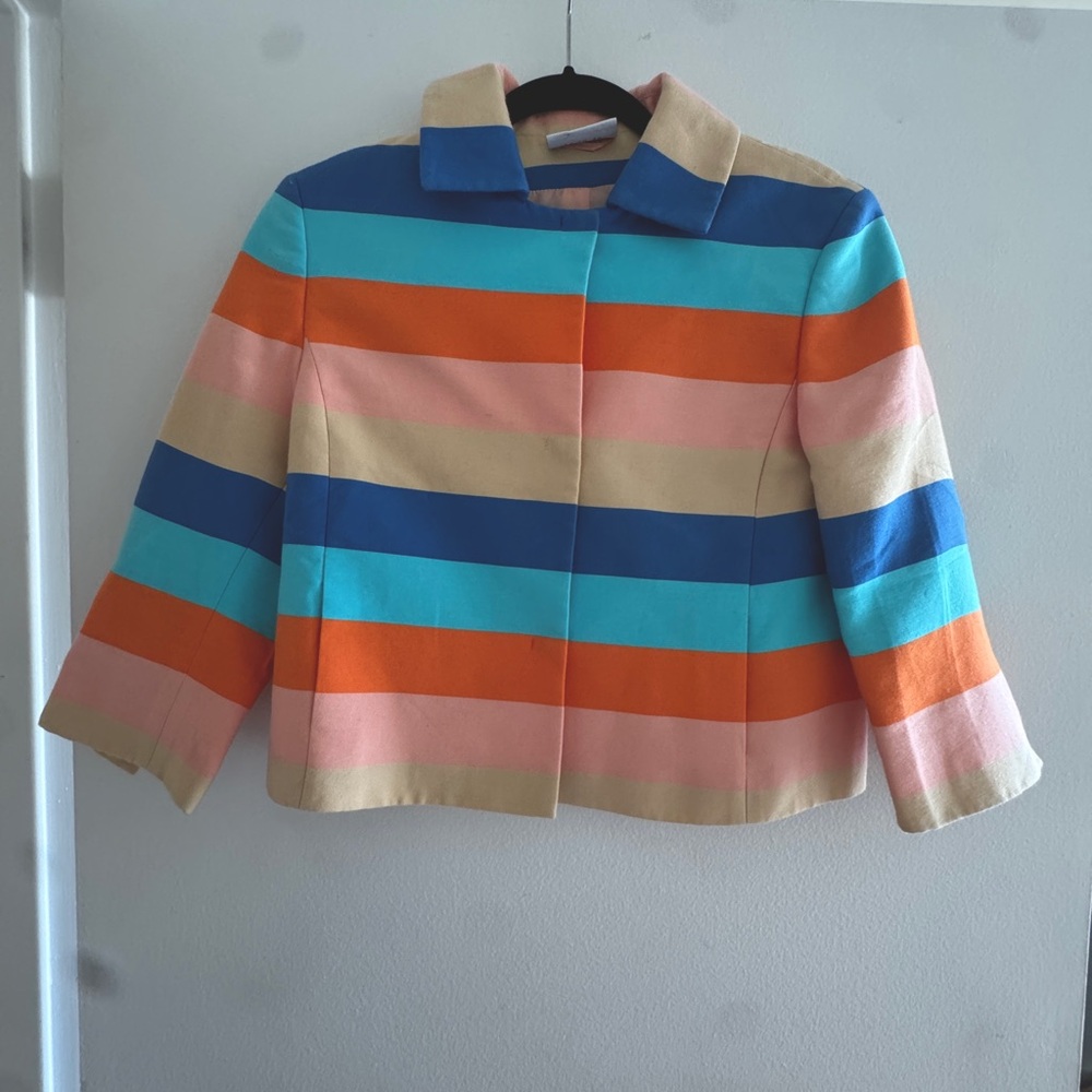 Akris Punto striped cropped jacket size 4
